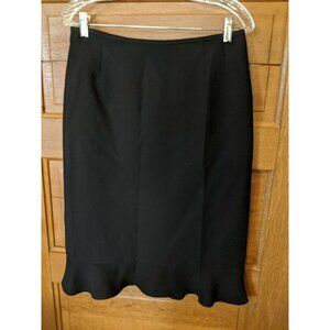 Evan-Picone Womens Suit Skirt Size 8 Black Knee Length Pencil Lined